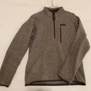 Patagonia Mens Better Sweater Fleece Grey 1/4 Zip Jacket Medium